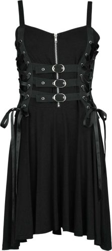 Gothicana by EMP Short Dress With Lacing and Straps Šaty černá