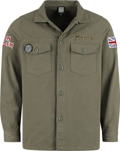 Iron Maiden Amplified Collection - Military Shirt - Shacket Košile khaki