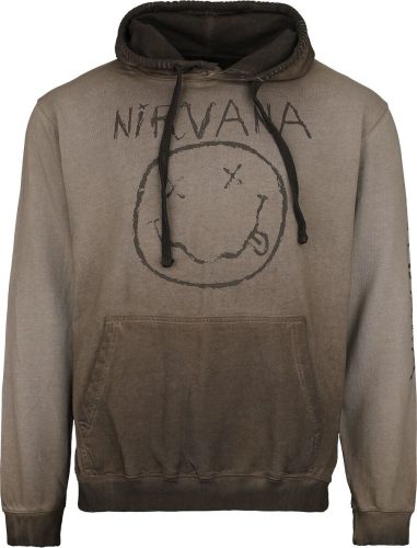 Nirvana Smiley Logo Mikina s kapucí hnědá