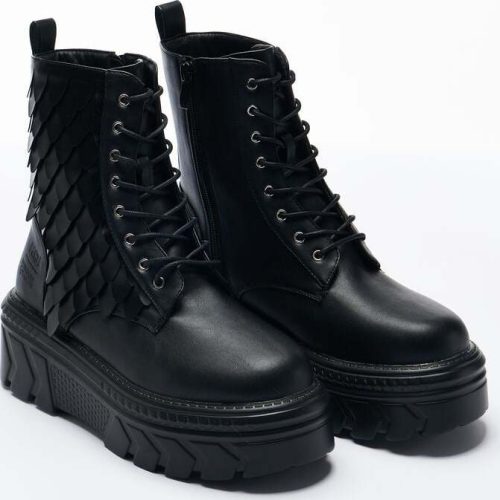 KOI KOI x D&D Draco Scale Chunky Stomper Boots boty černá